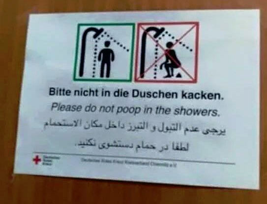 German_Sign_Migrants_Poop_Showers.jpg