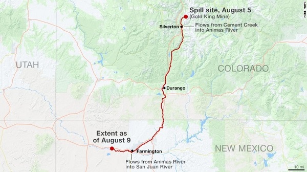 enviro.US.2015.08.12.EPA.spill.Animas-River.Colorado.(WT).Navajos say EPA should clean its spill rather than trying to swindle Indians.map.(600).jpg