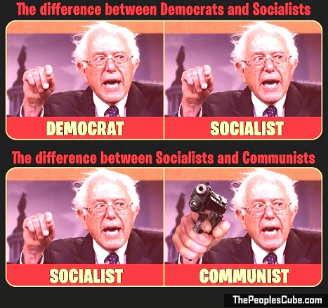 US.2015.08.14.Sanders.(The Peoples Cube).Difference between Democrats, Socialists, and Communists.jpg