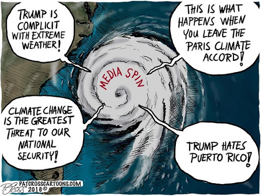 PatCrossCartoons - media spin on Trump Hurricane.jpg
