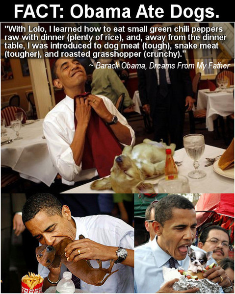 Obama dog eater