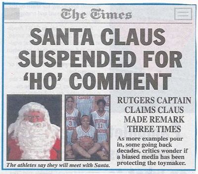 Santa's Newspaper Headline