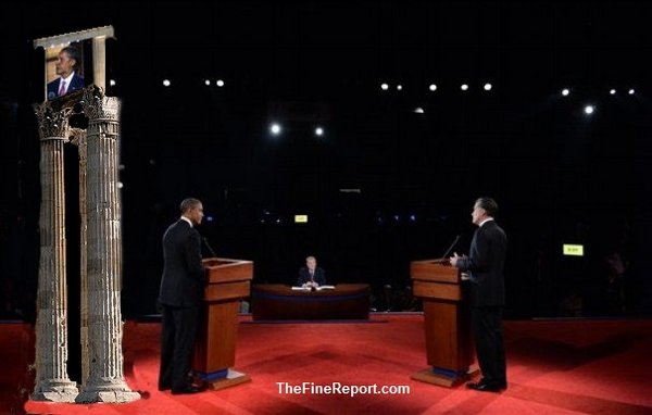 Romney obama debate with Greek columns, edited.jpg