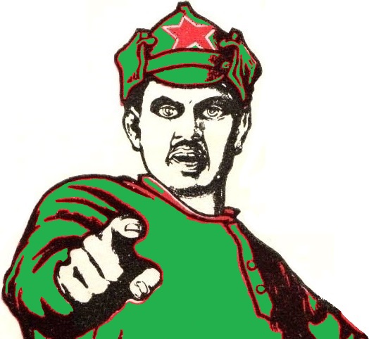 logo.pointing.finger.commissar.SU.poster.You volunteered for recruitment_.Ты записался добровольцем_.EXCERPT.green.jpg