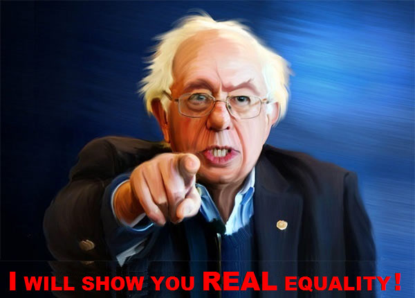 The Peoples Cube.Sanders.2016.05.05.CAPTION THIS - Bernie finger.blank.Real Equality.jpg