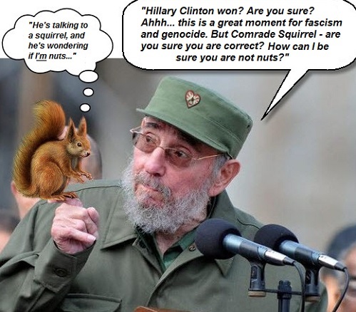 Castro thinks clinton won.jpg