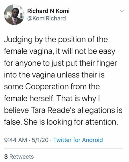 Richard Komi - Female Vagina tweet.jpg