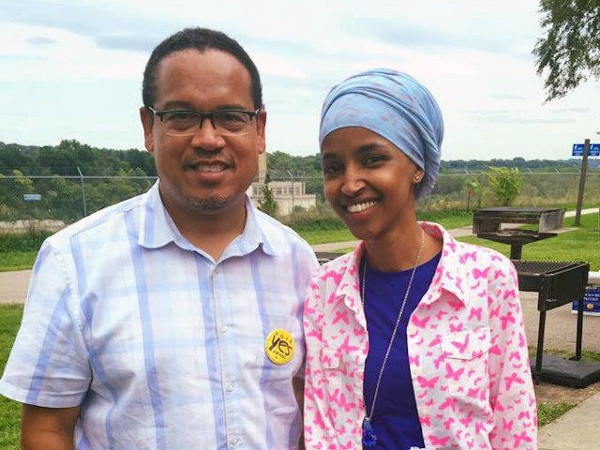 Ilhan Omar with Minnesota AG Keith Ellison.jpg