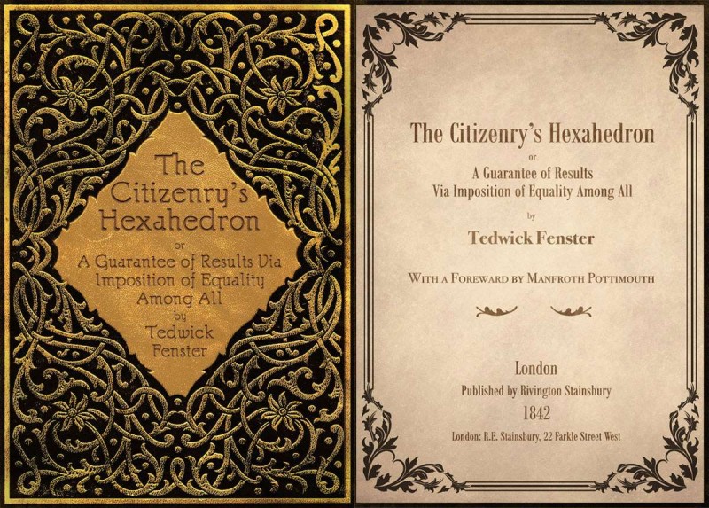 Cover and first page plate of the 1842 edition of The Citizenry's Hexahedron.