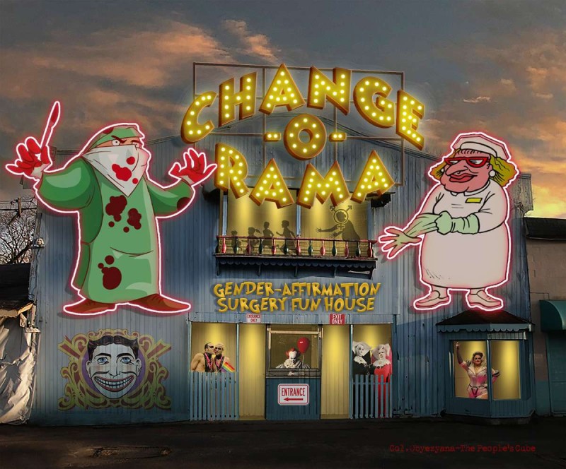 Another &quot;Change-O-Rama&quot; fun house appeared overnight along Route 4 in Paramus, New jersey. Local officials say they're completely legitimate and dismissed concerns, telling  angry parents that children know what's best for them.