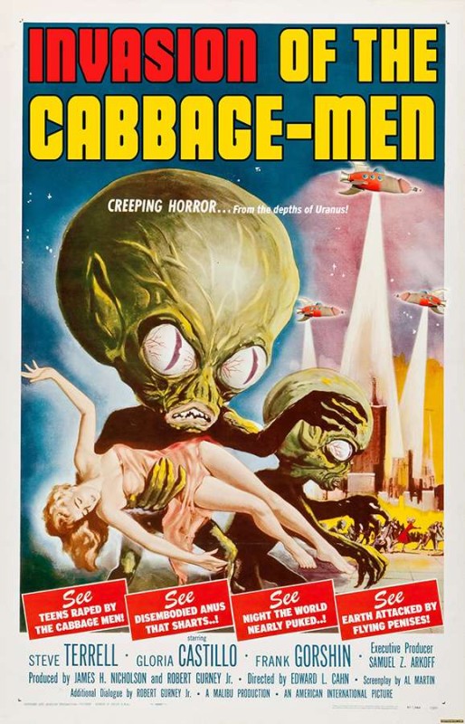 Cheap 1950s sci-fi movie poster.