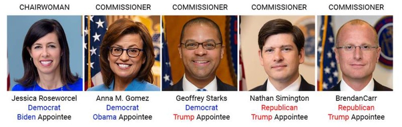 Current FCCC members. Why on Earth did Trump appoint a democrat?