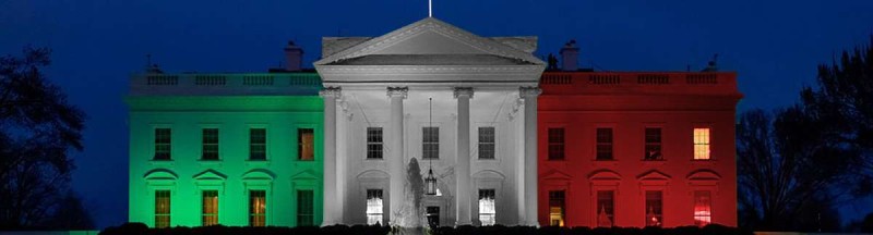 Whitehouse lighting—celebrating Christmas or the peaceful, oppressed Palestinians' October 7 symbolic gesture of protest  against Israel's nazism?
