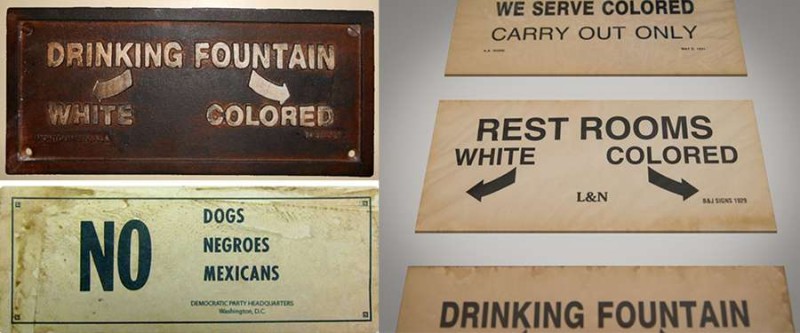 American signs from the days when the Democrats were trying hard to resist the outcome of the Civil War.