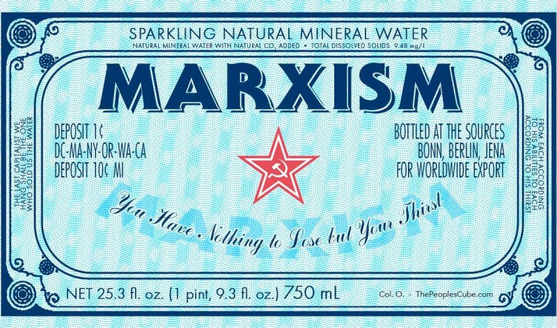 LITTLE-KNOWN FACT: Marx sold mineral water to finance the first printing of &quot;The Communist Manifesto.&quot; He later sold the business to some Italian firm.