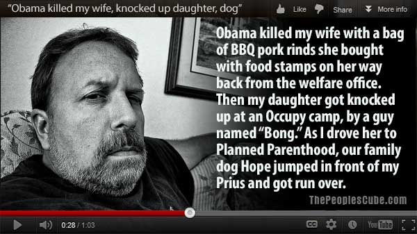 Ad parody: Obama killed my wife, knocked up daughter, dog