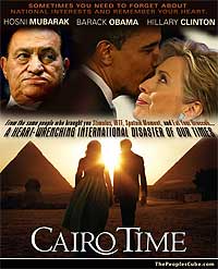 Mubarak Obama Clinton Egypt Revolution - Cairo Time cartoon