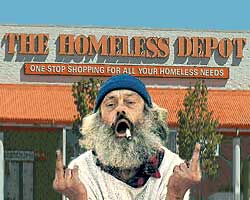 flip off homeless depot politically correct satire