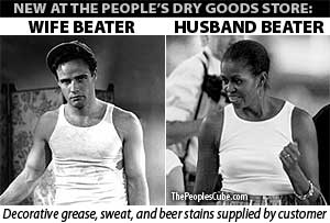 Wife beater Michelle Obama