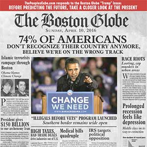 The Boston Globe Obama parody issue