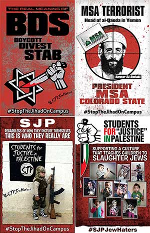 Stop Jihad on Campus posters