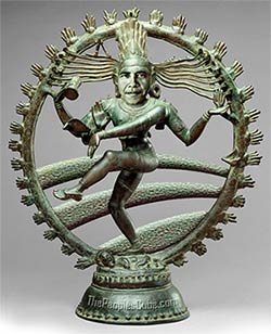 Obama as dancing Shiva with many arms - funny political cartoon