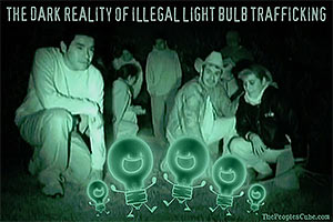 Illegal Light Bulb Trafficking cartoon