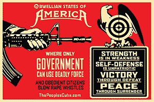 NRA poster parody of Shepard Fairey