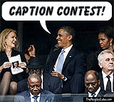Cartoon: Obama fun at Mandela funeral
