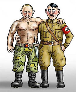 Putin and Hitler comrades in arms