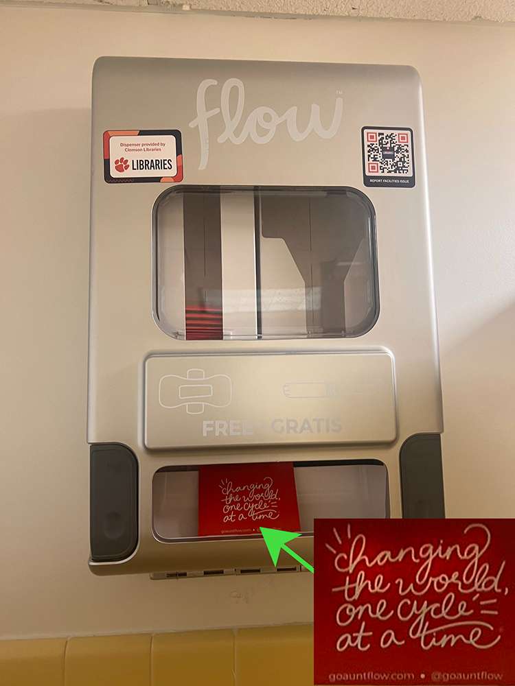 Clemson Men's Room Tampon Dispenser.jpg