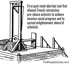 Guillotine Retroactive Abortion Cartoon